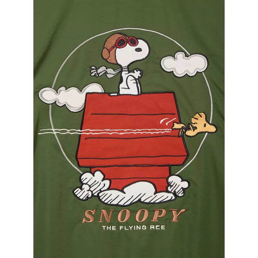 Peanuts Snoopy Flying Ace Bomber Jacket BoxLunch Exclusive Size XL NWT